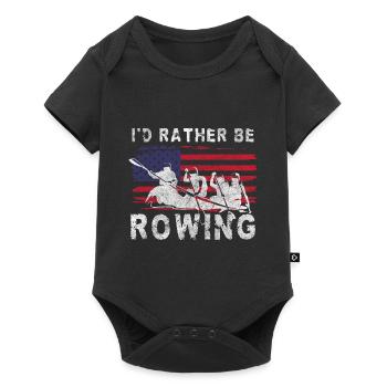Rowing Machine Athlete Boat Power - Baby Premium short-sleeve bodysuit - black - Front