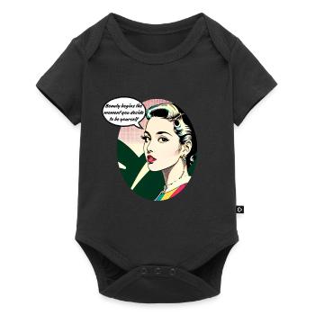 Beauty begins the moment you decide to be yourself - Baby Premium short-sleeve bodysuit - black - Front