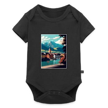 Villach Austria Vintage Travel Poster WPA Souvenir - Baby Premium short-sleeve bodysuit - black - Front