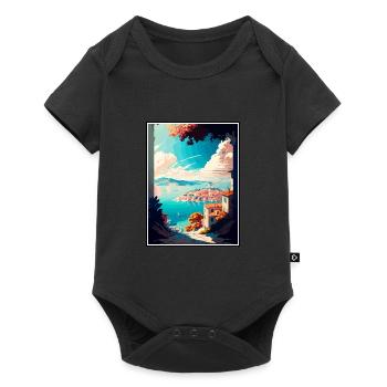 Split Kroatien Vintage Reiseposter WPA Souvenir - Baby Premium Kurzarmbody - Schwarz - Vorne