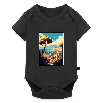 Antibes France Vintage Voyage Affiche WPA Souvenir - Body à manches courtes Premium Bébé - noir - Devant