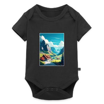 Appenzell Switzerland Vintage Travel Poster WPA - Baby Premium short-sleeve bodysuit - black - Front