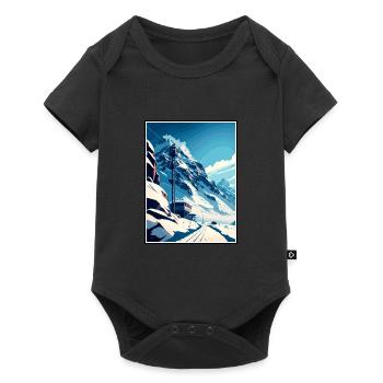 Jungfraujoch Switzerland Vintage Travel Poster WPA - Baby Premium short-sleeve bodysuit - black - Front