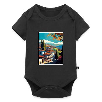 Safranbolu Turkey Vintage Travel Poster Souvenir - Baby Premium short-sleeve bodysuit - black - Front