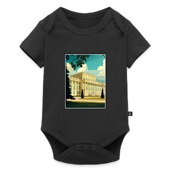Schönbrunn Palace Austria Vintage Travel Poster - Baby Premium short-sleeve bodysuit - black - Front