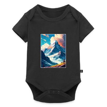 Eiger Suisse Vintage Voyage Poster Souvenir - Body à manches courtes Premium Bébé - noir - Devant