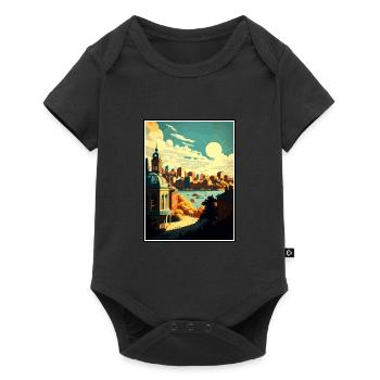 Oslo Norway Vintage Travel Poster WPA Souvenir - Baby Premium short-sleeve bodysuit - black - Front
