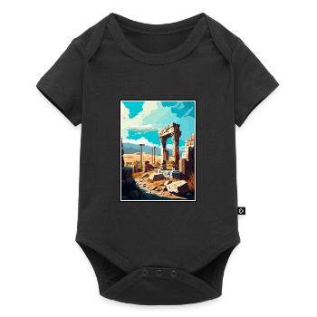 Göbeklitepe Turkey Vintage Travel Poster Souvenir - Baby Premium short-sleeve bodysuit - black - Front