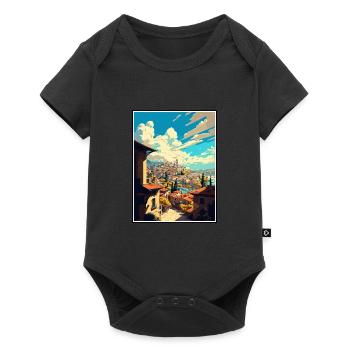Gaziantep Turkey Vintage Travel Poster Souvenir - Baby Premium short-sleeve bodysuit - black - Front