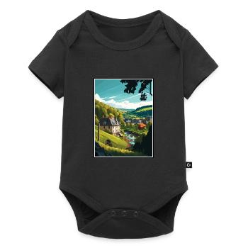 Ardennes France Vintage voyage affiche WPA Souvenir - Body à manches courtes Premium Bébé - noir - Devant