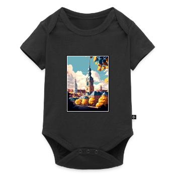 Dortmund Germany Vintage Travel Poster Souvenir - Baby Premium short-sleeve bodysuit - black - Front