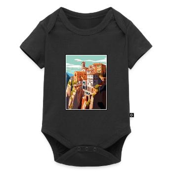 Cuenca Spain Vintage Travel Poster WPA Souvenir - Baby Premium short-sleeve bodysuit - black - Front
