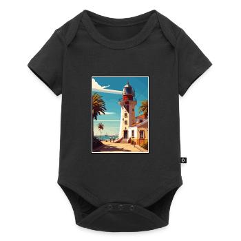 Faro Portugal Vintage voyage affiche WPA Souvenir - Body à manches courtes Premium Bébé - noir - Devant
