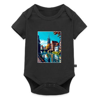 Ulm Germany Vintage Travel Poster WPA Souvenir - Baby Premium short-sleeve bodysuit - black - Front