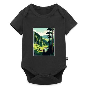 Black Forest Germany Vintage Travel Poster WPA Art - Baby Premium short-sleeve bodysuit - black - Front