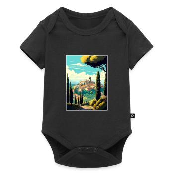 Montepulciano Italy Vintage Travel Poster Souvenir - Baby Premium short-sleeve bodysuit - black - Front