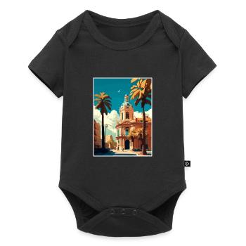 Valence Espagne Vintage voyage affiche WPA Souvenir - Body à manches courtes Premium Bébé - noir - Devant