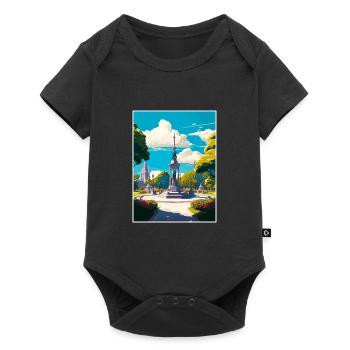 Savannah Georgia Vintage Travel Poster Souvenir - Baby Premium short-sleeve bodysuit - black - Front