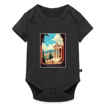 Ephesus Decoration Turkey Vintage Travel Poster - Baby Premium short-sleeve bodysuit - black - Front