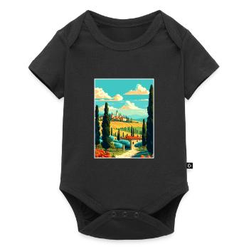 Toscane Italie Décoration Vintage Voyage Affiche WPA - Body à manches courtes Premium Bébé - noir - Devant