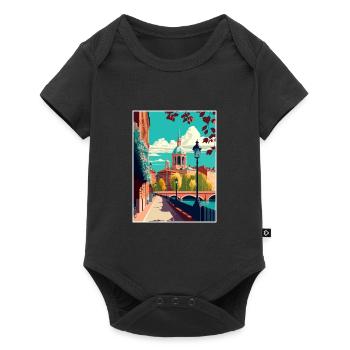 Toulouse Decoration France Vintage Travel Poster - Baby Premium short-sleeve bodysuit - black - Front