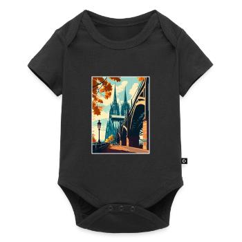Cologne Allemagne Vintage voyage affiche WPA Souvenir - Body à manches courtes Premium Bébé - noir - Devant