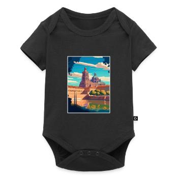 Salamanque Espagne Vintage voyage affiche WPA Souvenir - Body à manches courtes Premium Bébé - noir - Devant