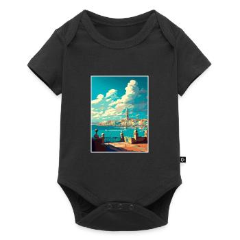 Cadiz Spain Vintage Travel Poster WPA Souvenir - Baby Premium short-sleeve bodysuit - black - Front