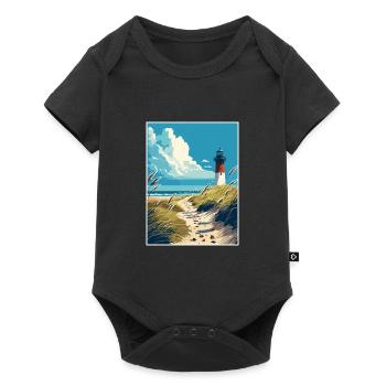 Sylt Island Germany Vintage Travel Poster Souvenir - Baby Premium short-sleeve bodysuit - black - Front