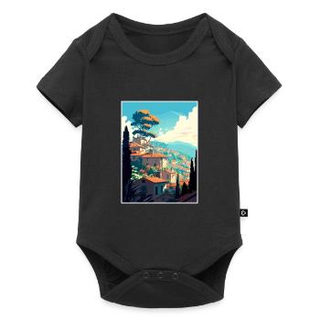 Grasse France Vintage voyage affiche WPA Souvenir - Body à manches courtes Premium Bébé - noir - Devant
