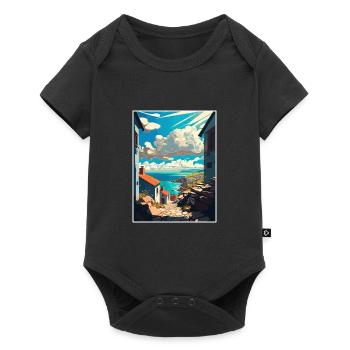 Galice Espagne Vintage voyage affiche WPA Souvenir - Body à manches courtes Premium Bébé - noir - Devant