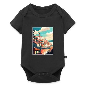 Coimbra Portugal Vintage Travel Poster Souvenir - Baby Premium short-sleeve bodysuit - black - Front