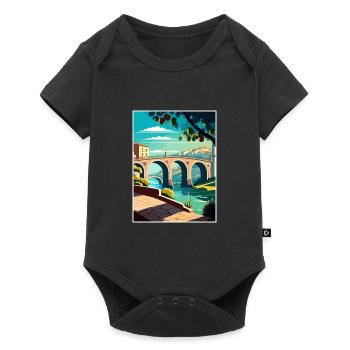 Chaves Portugal Funchal Vintage Reiseposter WPA - Baby Premium Kurzarmbody - Schwarz - Vorne
