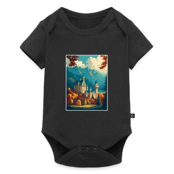 Château de Schwangau Allemagne Vintage voyage affiche WPA - Body à manches courtes Premium Bébé - noir - Devant