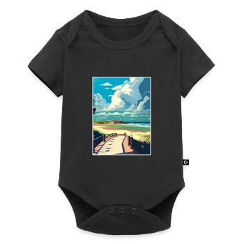 Vandvoort West Decoration Netherlands Souvenir - Baby Premium short-sleeve bodysuit - black - Front