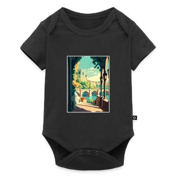 Avignon France Vintage voyage affiche WPA Souvenir - Body à manches courtes Premium Bébé - noir - Devant