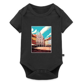 Rzeszow Polen Vintage Reiseposter WPA Souvenir - Baby Premium Kurzarmbody - Schwarz - Vorne
