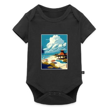 swinoujscie Polen Vintage Reise Poster Souvenir - Baby Premium Kurzarmbody - Schwarz - Vorne