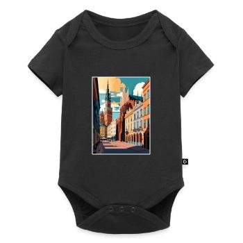 Cracovie Pologne Vintage voyage affiche WPA Souvenir - Body à manches courtes Premium Bébé - noir - Devant