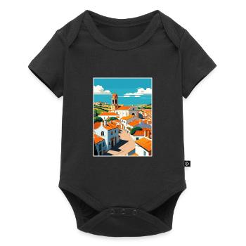 Alentejo Portugal Vintage Travel Poster Souvenir - Baby Premium short-sleeve bodysuit - black - Front