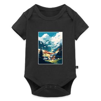 Zell Am Ziller Austria Vintage Travel Poster WPA - Baby Premium short-sleeve bodysuit - black - Front
