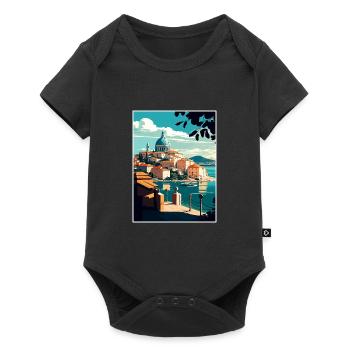 Sibenik Kroatien Vintage Reiseposter WPA Souvenir - Baby Premium Kurzarmbody - Schwarz - Vorne