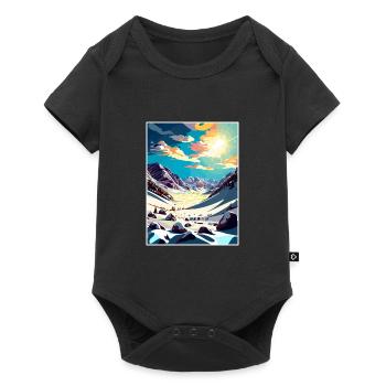 Obertauern Austria Vintage Travel Poster Souvenir - Baby Premium short-sleeve bodysuit - black - Front