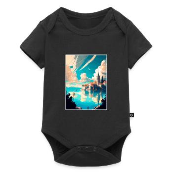 Split Kroatien Vintage Reiseposter WPA Souvenir - Baby Premium Kurzarmbody - Schwarz - Vorne
