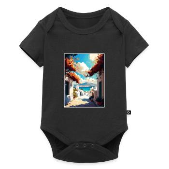 Naxos Greece Decoration Vintage Travel Poster WPA - Baby Premium short-sleeve bodysuit - black - Front