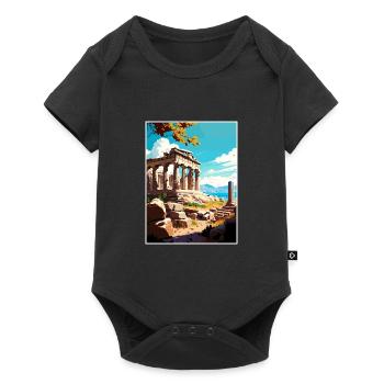 Athens Greece Decoration Vintage Travel Poster WPA - Baby Premium short-sleeve bodysuit - black - Front