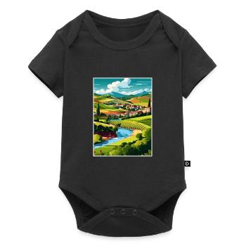 Vallée du Douro Portugal Vintage Travel Poster WPA - Body à manches courtes Premium Bébé - noir - Devant