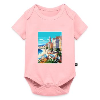 Nice Francescape Vintage Travel Poster Souvenir - Baby Premium short-sleeve bodysuit - rose - Front
