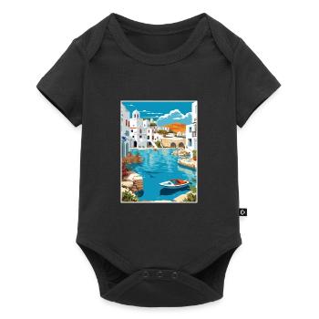 Paros Greece Decoration Vintage Travel Poster WPA - Baby Premium short-sleeve bodysuit - black - Front