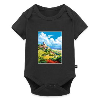 Provence Frankreich Vintage Reiseposter WPA Souvenir - Baby Premium Kurzarmbody - Schwarz - Vorne